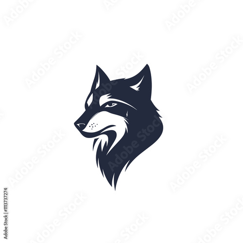 Aggressive Siberian Husky Dog logo