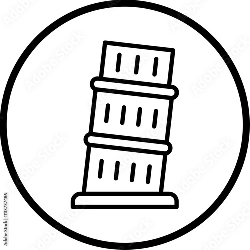 Pisa Tower Icon Style