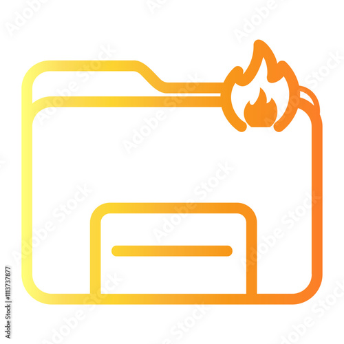 folder Line Gradient Icon