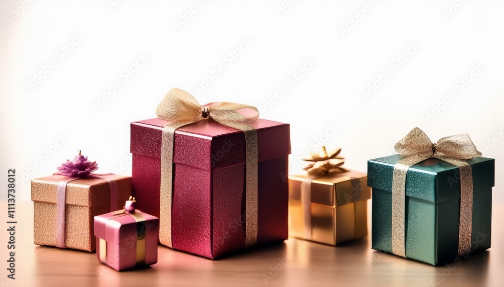 festive Christmas gifts, presents boxes in a row 3d festive Christmas gifts, presents boxes in a row 3d