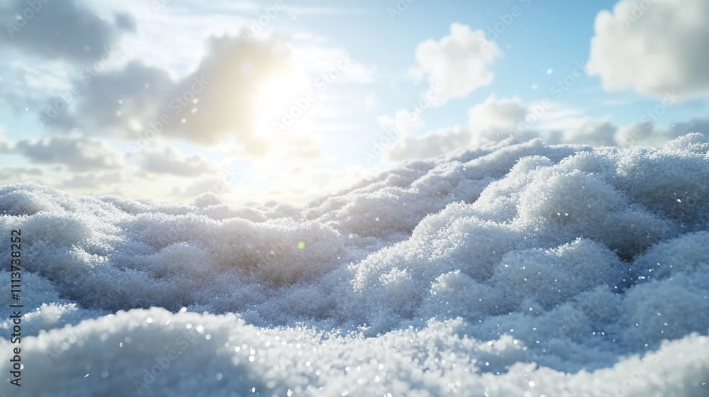 Sparkling Winter Snowdrift Sunny Sky Background Sparkling Winter Snowdrift Sunny Sky Background
