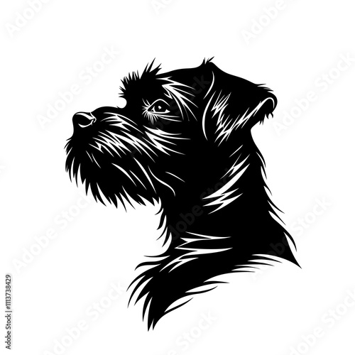 Aggressive Border Terrier Dog logo