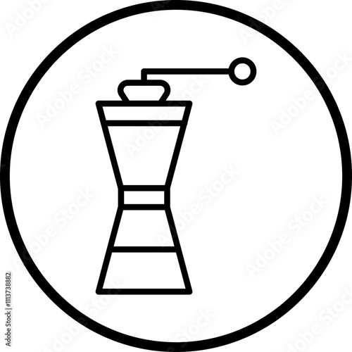 Coffee Mill Icon Style