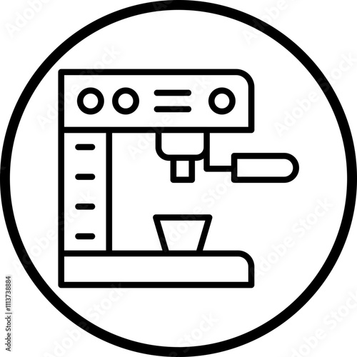 Coffee Machine Icon Style