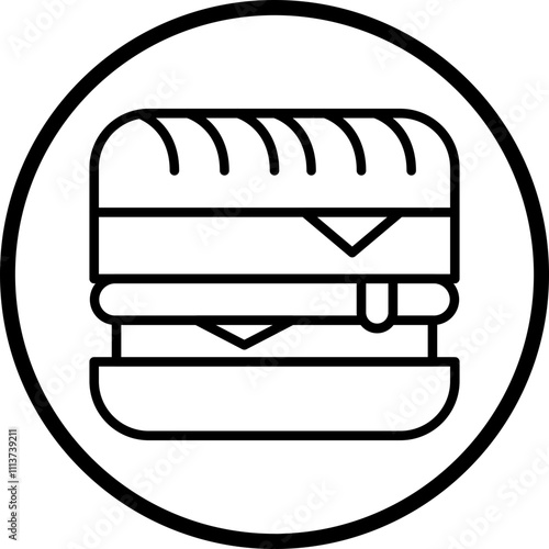 Cuban Sandwich Icon Style