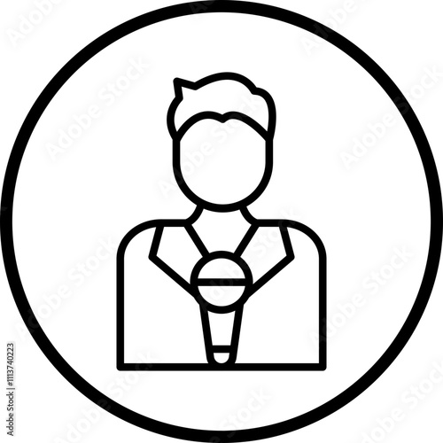 Journalist Male Icon Style