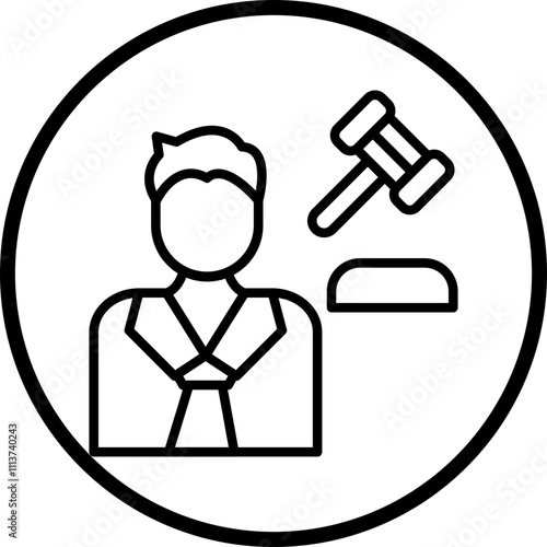 Judge Male Icon Style