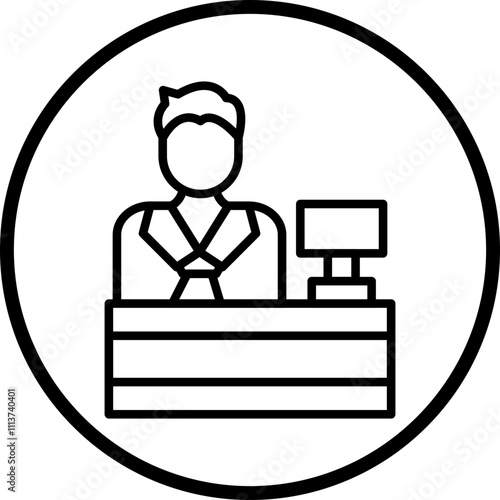 Clerk Male Icon Style