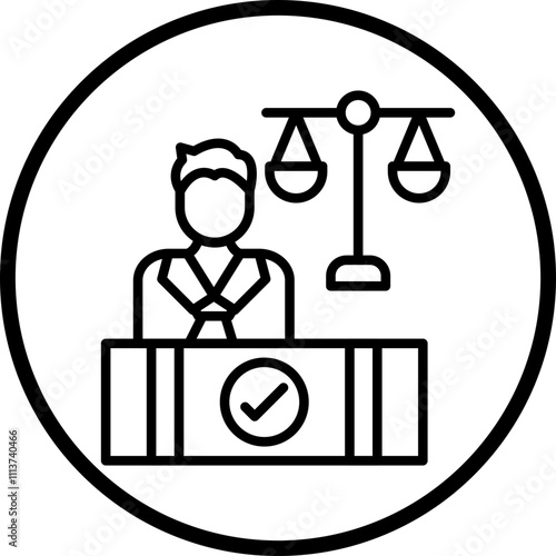 Court Appearance Icon Style