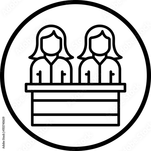 Juror Female Icon Style