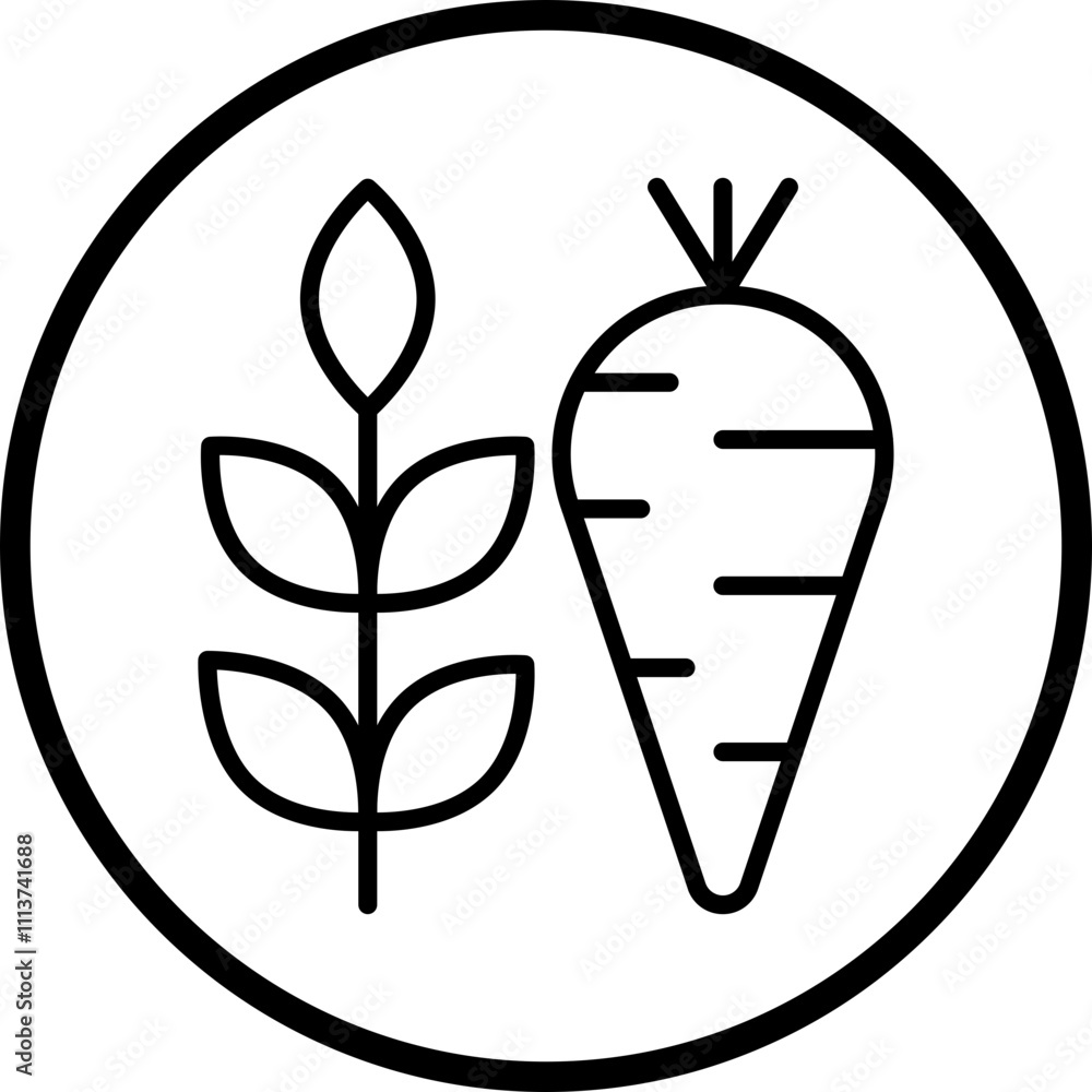 High Fiber Food Icon Style High Fiber Food Icon Style