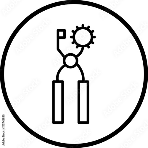 Leather Punch Icon Style