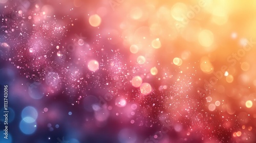 Colorful Sunlight Flare and Sparkling Bokeh Lights Abstract Background