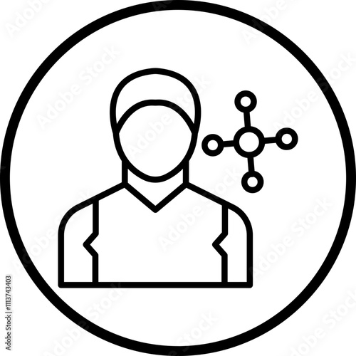 Network Specialist Male Icon Style