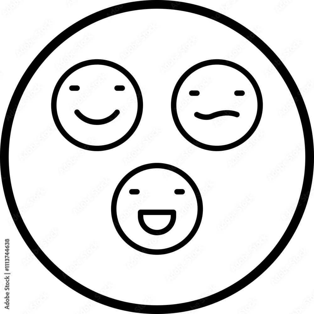 Fototapeta premium Emotion Icon Style