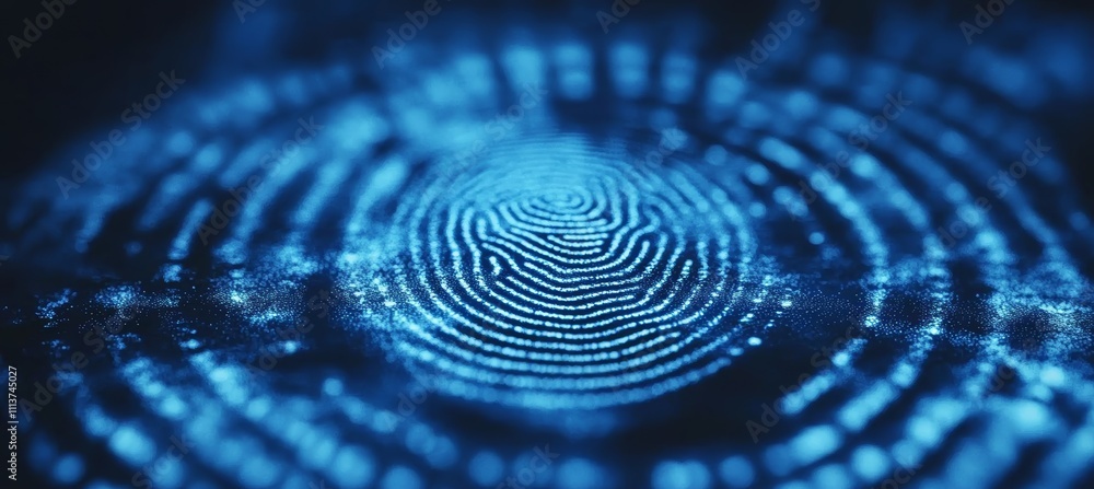 Fingerprint pattern. Internet security biometric human identification. Generative AI technology.
Fingerprint pattern. Internet security biometric human identification. Generative AI technology.