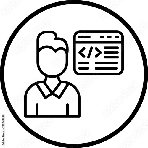 Citizen Developer Male Icon Style