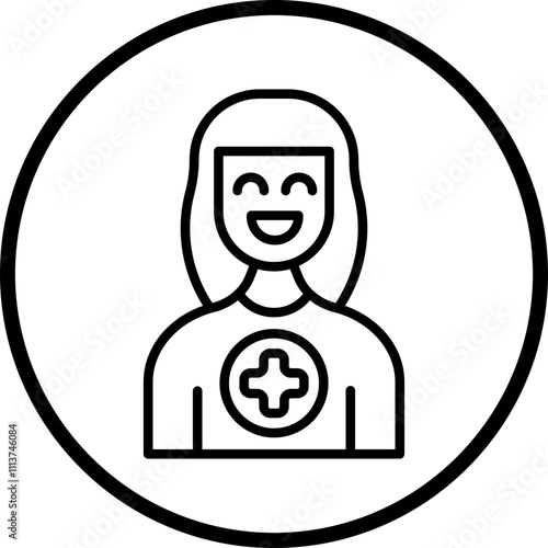 Female Patient Icon Style