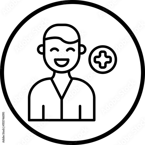 Male Patient Icon Style