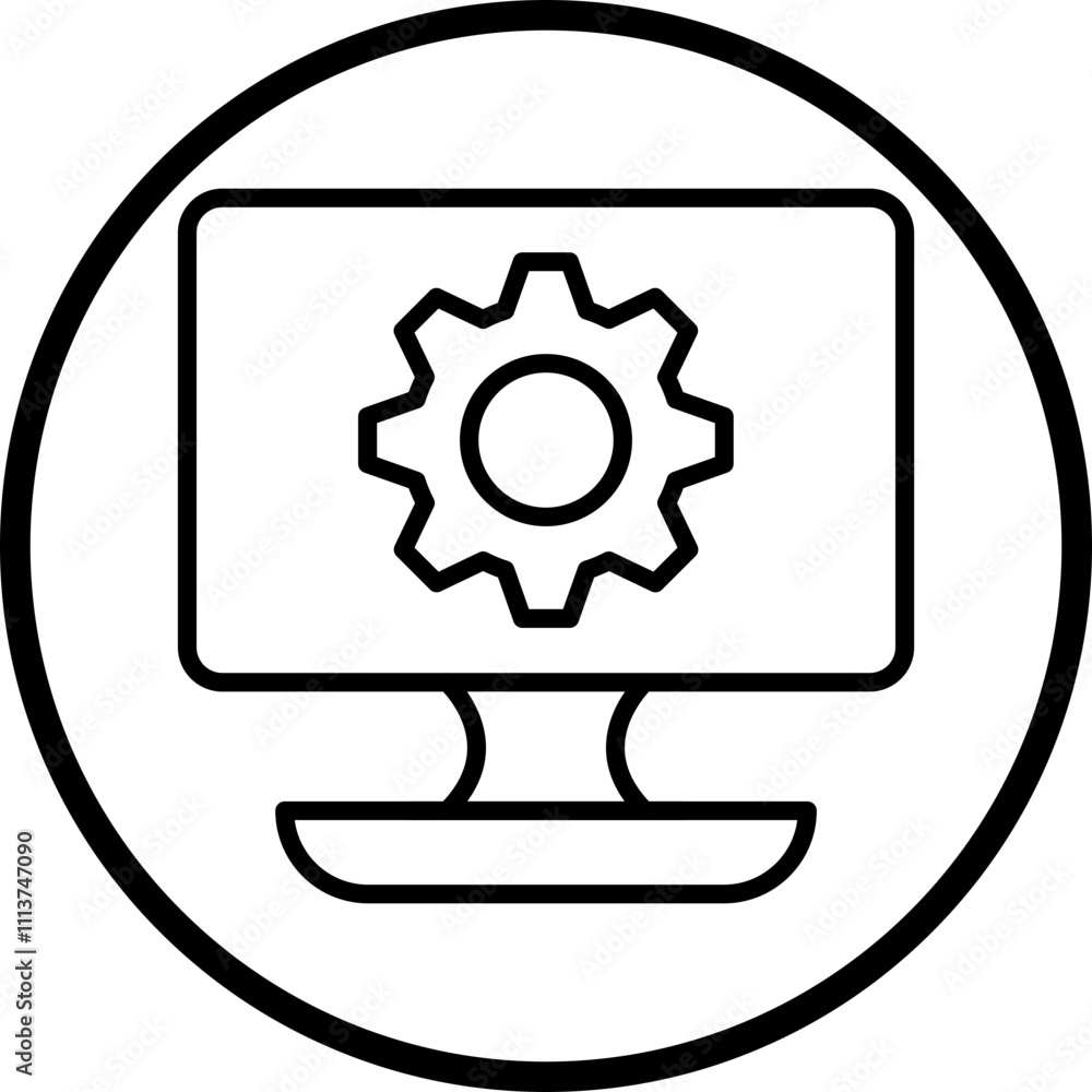 Digital Technology Icon Style Digital Technology Icon Style