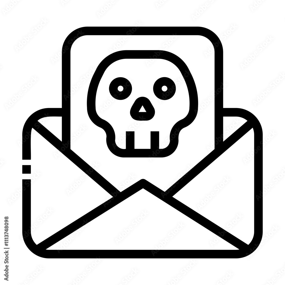 warning email Line Icon warning email Line Icon