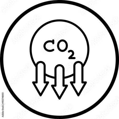 Reduce Co2 Emissions Icon Style