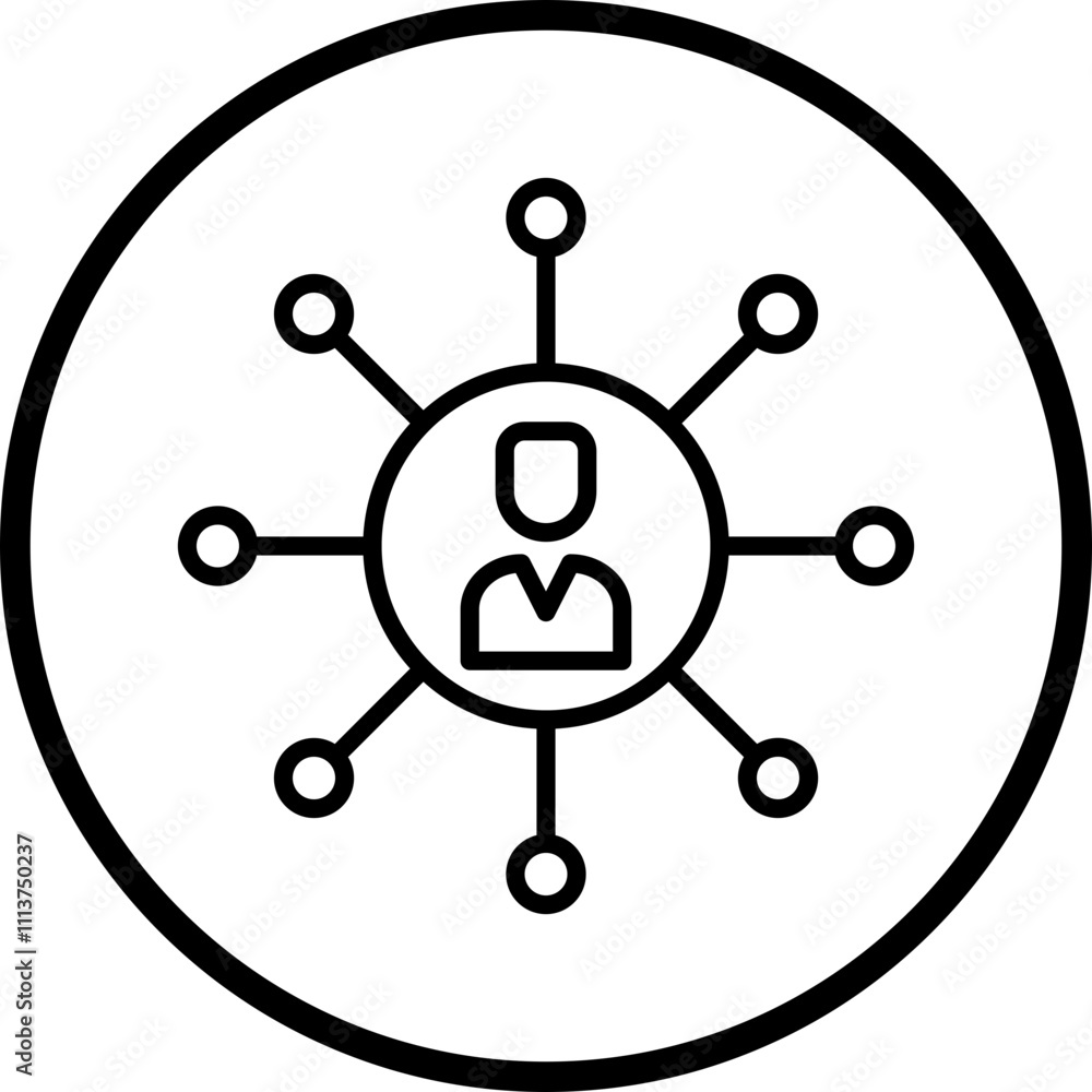 Networking with People Icon Style