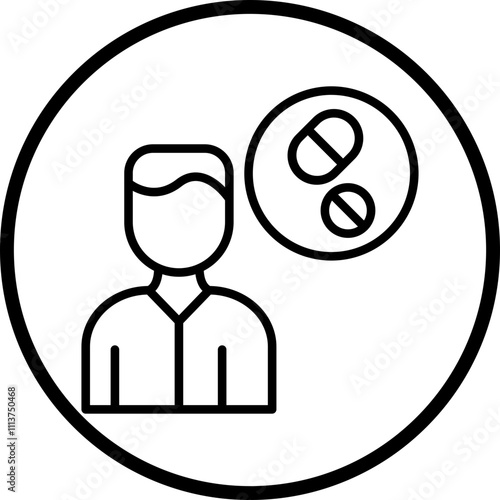 Drug Addiction Icon Style