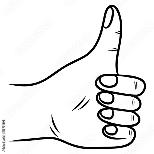 thumbs up fingers hand gesture icon 