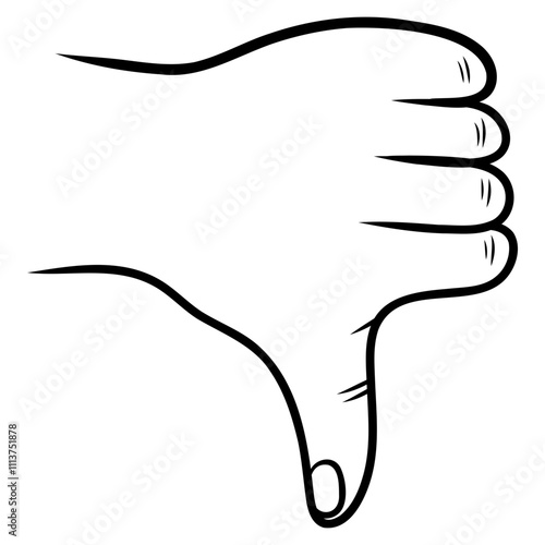hand with thumb down