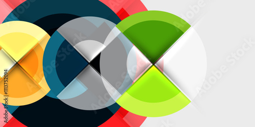 Target circle geometric abstract shapes. Vector Illustration For Wallpaper, Banner, Background, Card, Book Illustration, landing page