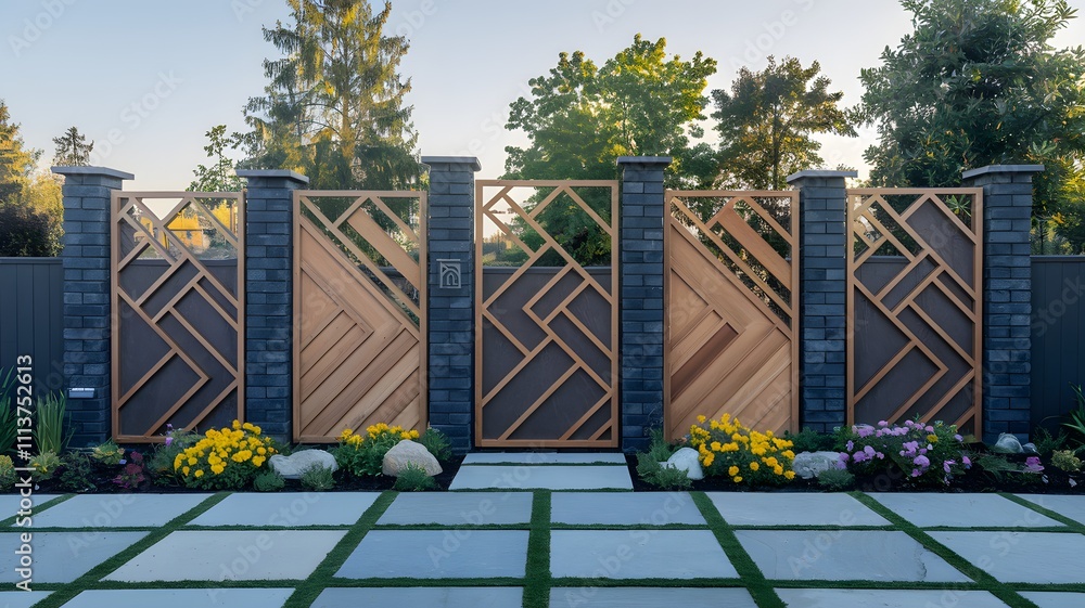 Fototapeta premium Sophisticated Garden Gate Design.
