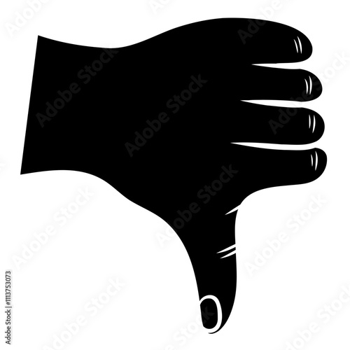 hand with thumb down glyph icon