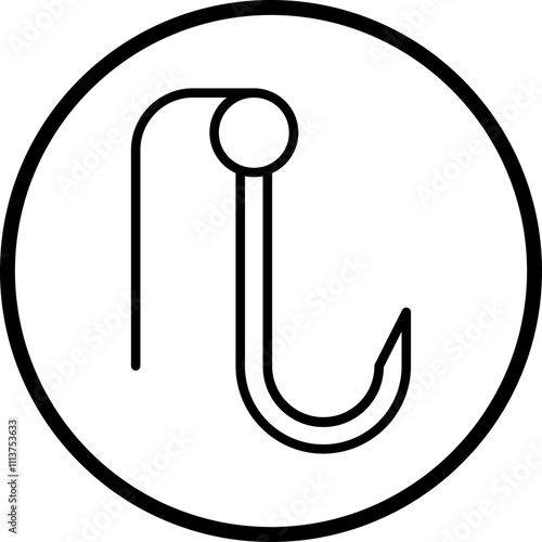 Fish Hook Icon Style