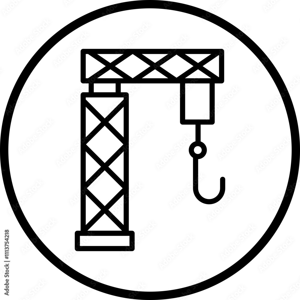 Tower Crane Icon Style Tower Crane Icon Style