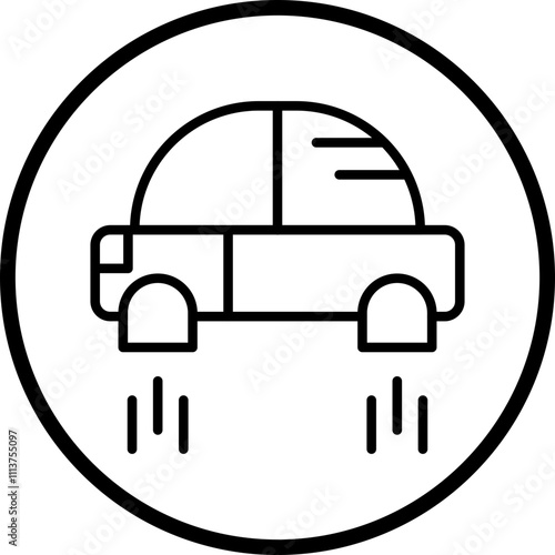 Hover Car Icon Style