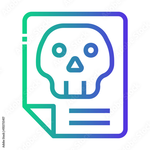 file corrupt Line Gradient Icon