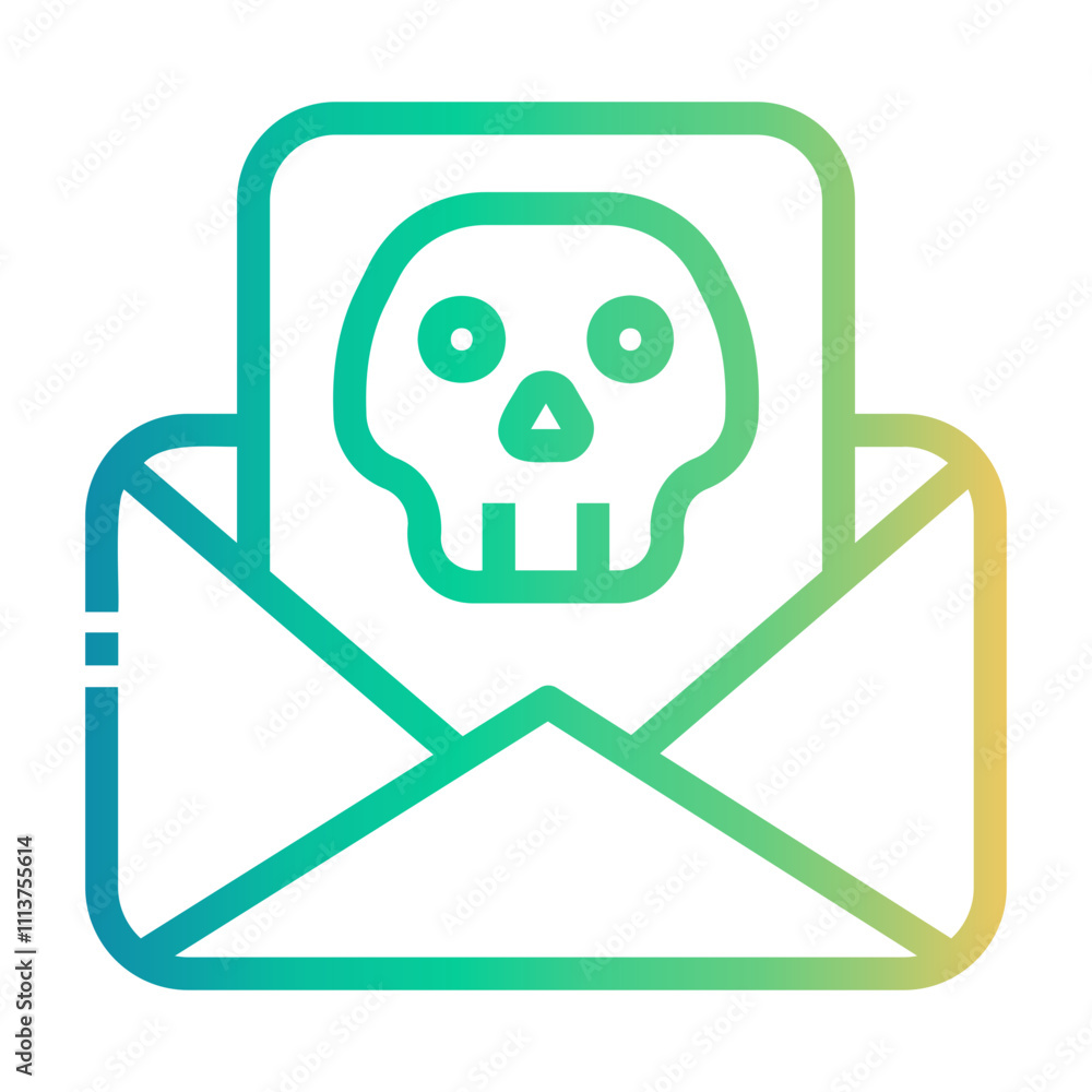 warning email Line Gradient Icon warning email Line Gradient Icon