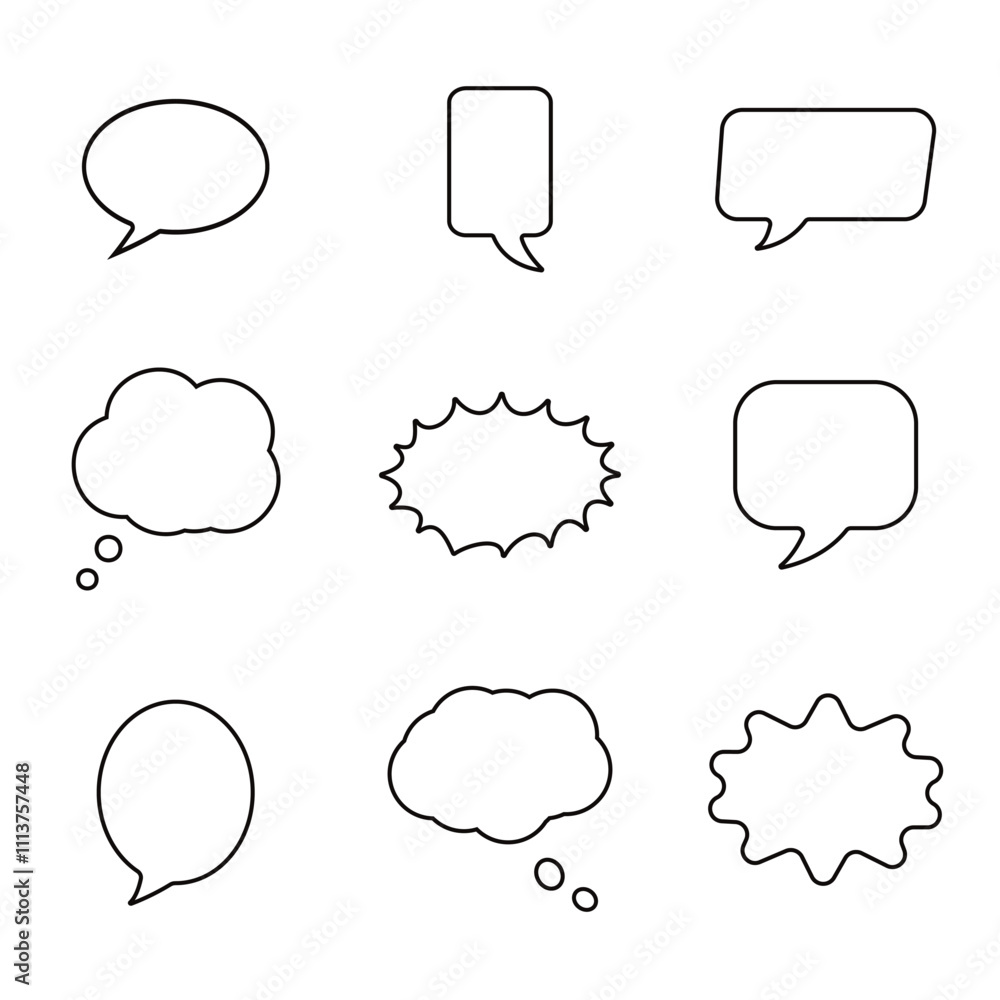 Comic vector Speech bubbles set
Comic vector Speech bubbles set