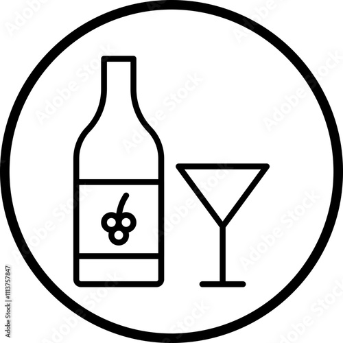 Red Wine Icon Style