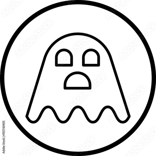 Sad Ghost Icon Style