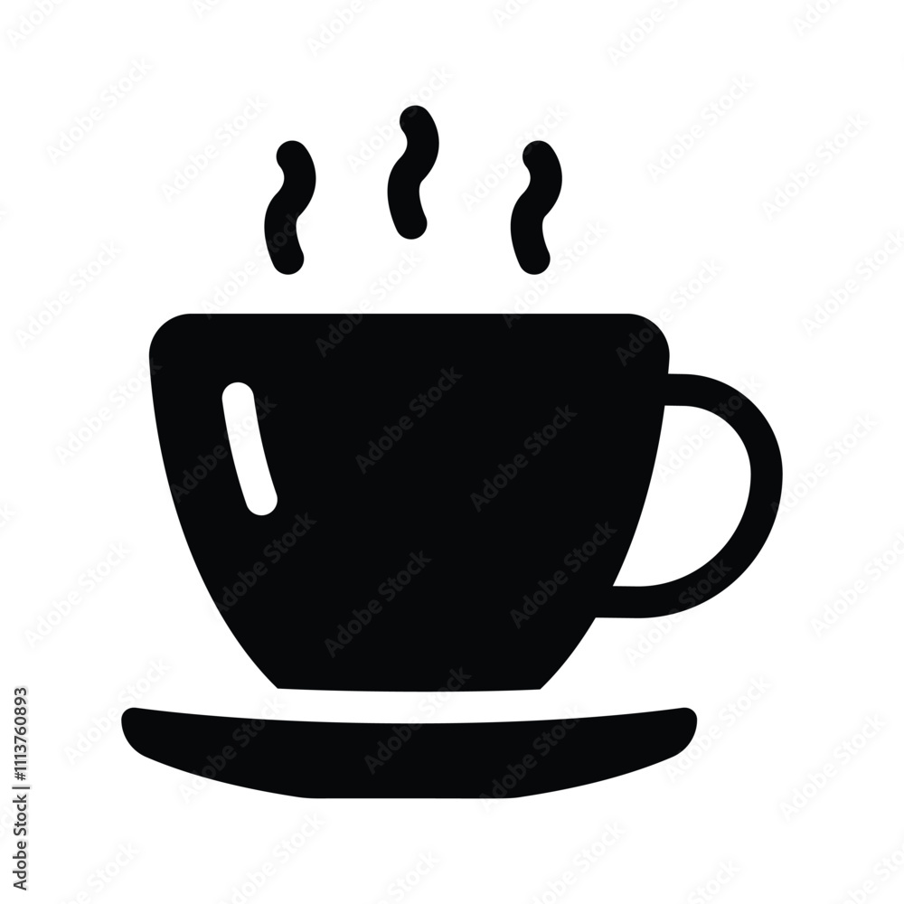 A steaming coffee cup representing breaks or refreshment A steaming coffee cup representing breaks or refreshment