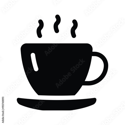 A steaming coffee cup representing breaks or refreshment