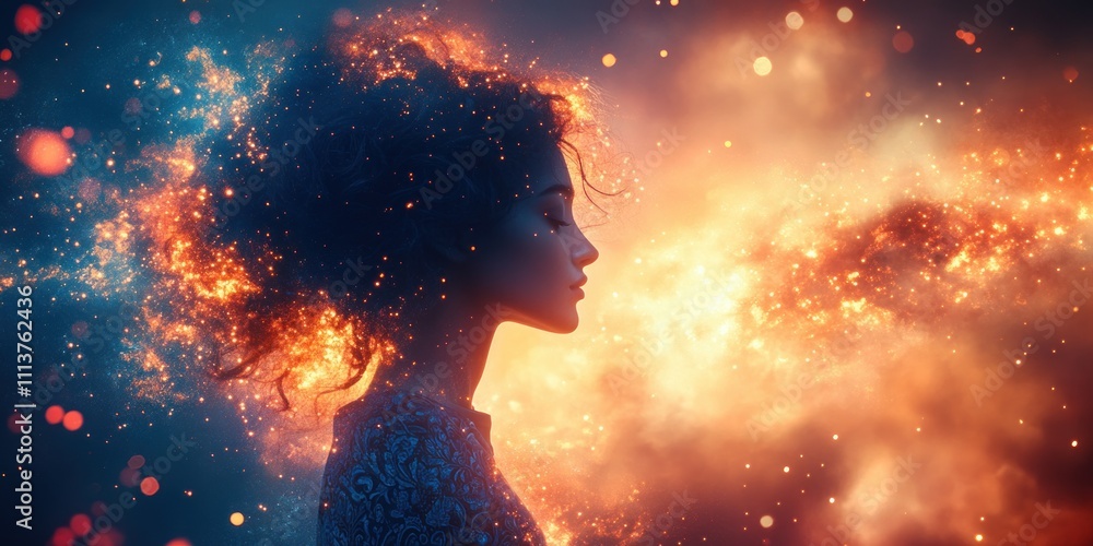 Fototapeta premium Sacred Figure of Our Lady of Aparecida Iconic Brazilian Saint with Vibrant Bokeh Background Faith Hope Devotion