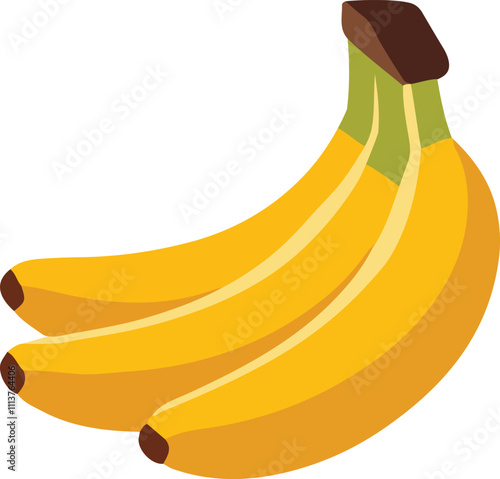 Banana fruit icon vector on white background.