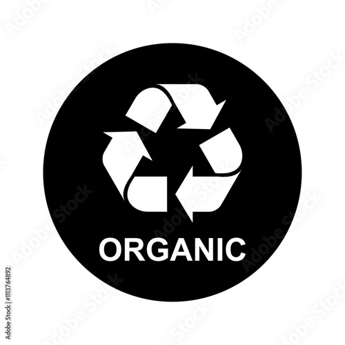 Recycle symbol for organic waste