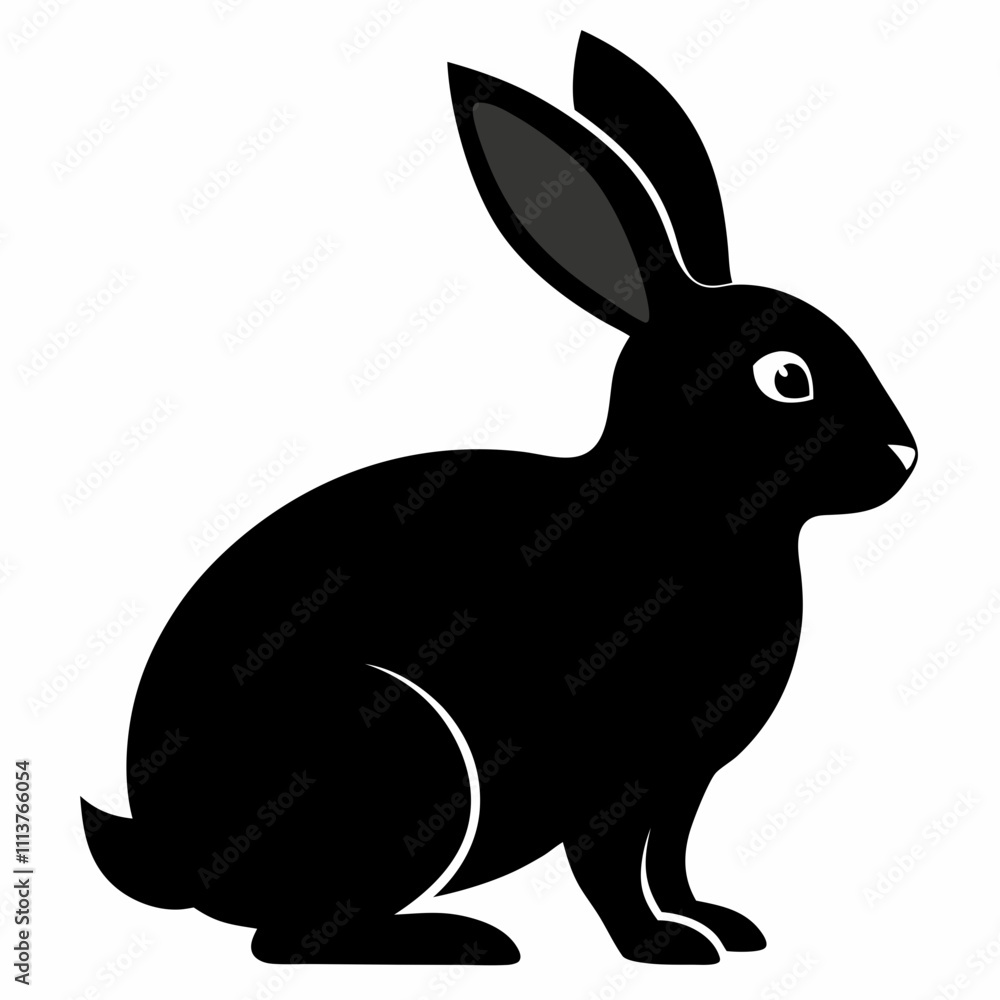Rabbit Silhouette Vector Illustration Design Rabbit Silhouette Vector Illustration Design