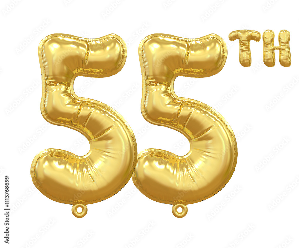 55th Anniversary Gold Balloon 55th Anniversary Gold Balloon