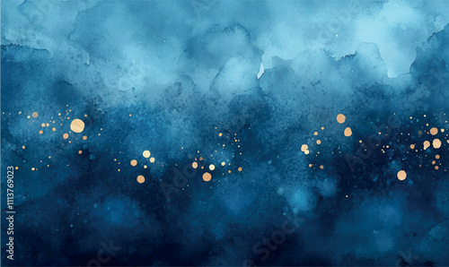 watercolor background space, night sky with stars	
