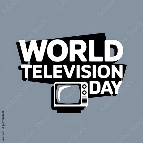 World Television Day graphic design featuring a retro television photo